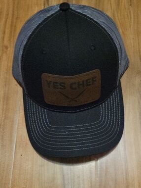 Leather Patch Trucker Hat - Black & Gray 1 0f 1